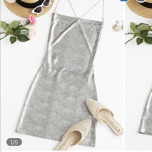ZAFUL sparkly disco metallic rhinestone strap backless dress (new w tags)